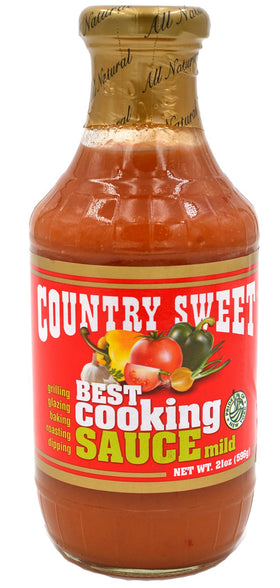 Country Sweet Mild Sauce bottle ready for glazing and grilling.