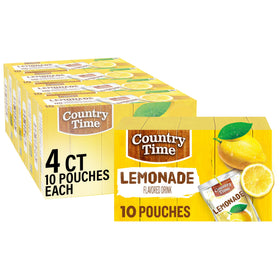Country Time lemonade boxes on shelf ready to serve refreshment