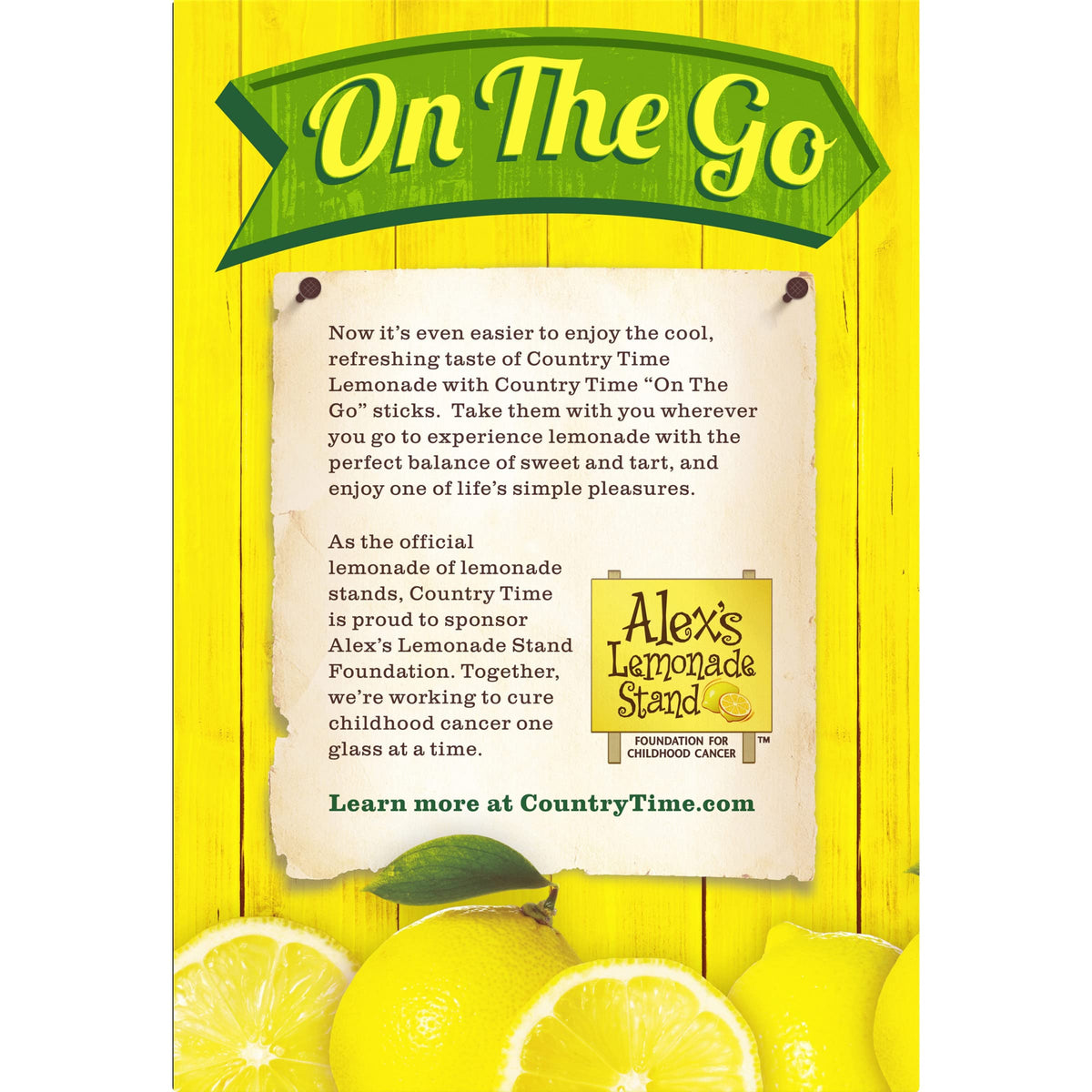 Country Time Lemonade being added to a water bottle for quick mix.
