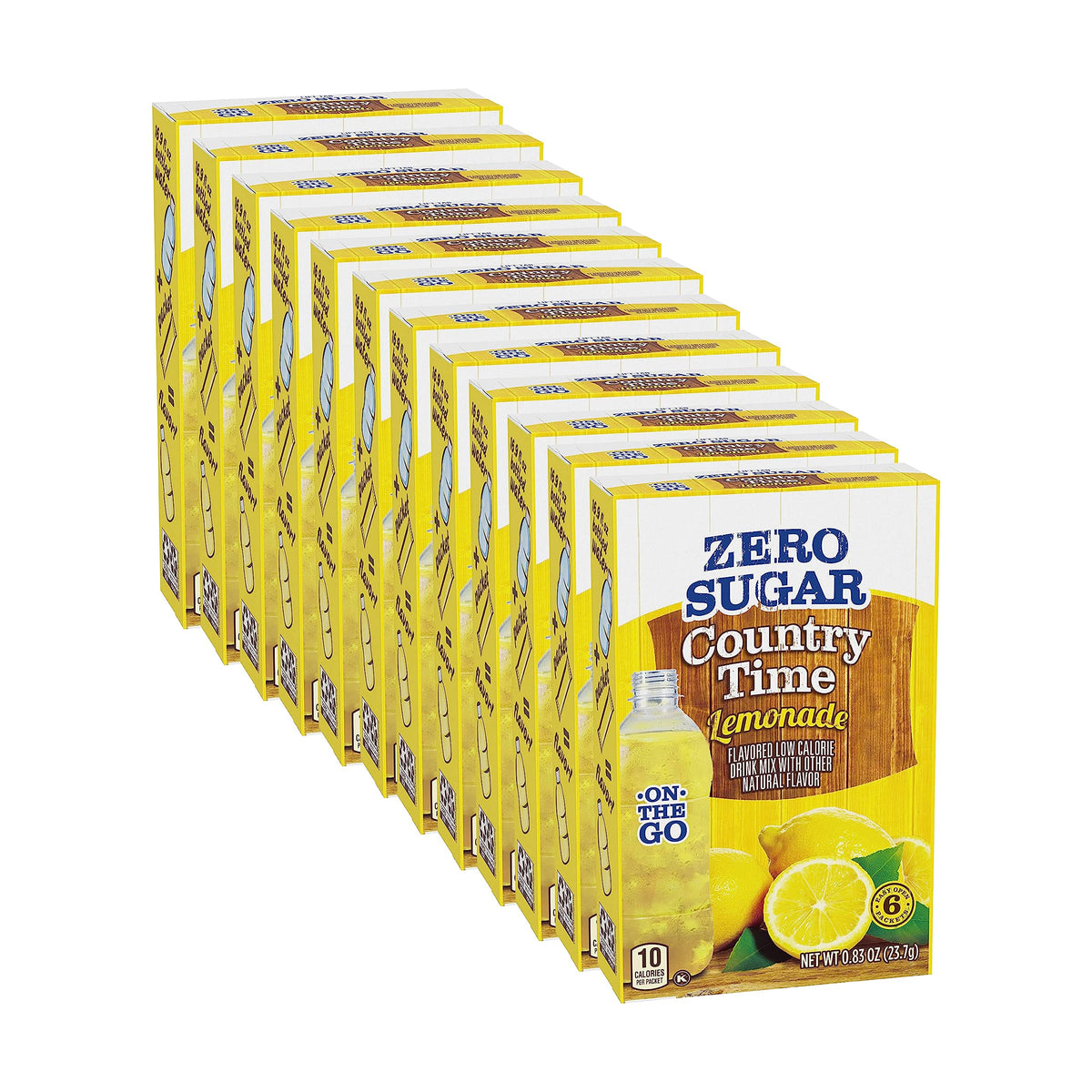 Country Time Lemonade Zero Sugar packets for quick, refreshing beverages at home or on the go.