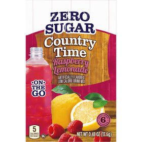 Country Time On-The-Go Raspberry Lemonade packets ready for on-the-go hydration