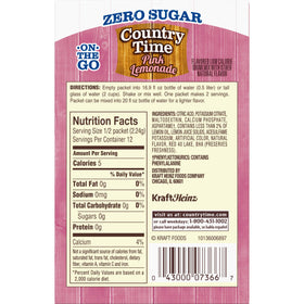 Country Time pink lemonade ready-to-mix glass after mixing for a refreshing moment.