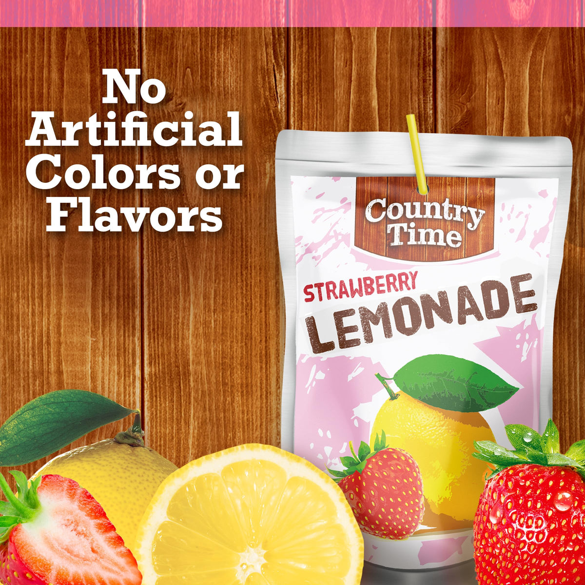 Country Time strawberry lemonade pouch perfect for picnics and outdoor meals