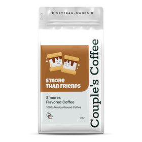 Couple's Coffee Co. campfire-smores packaging highlights premium flavor for gifting.