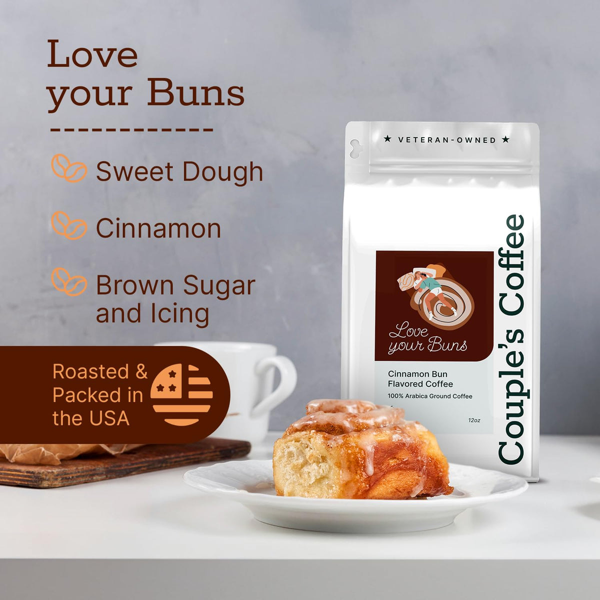 Couple's Coffee Co Pre-ground coffee ready to brew in minutes.