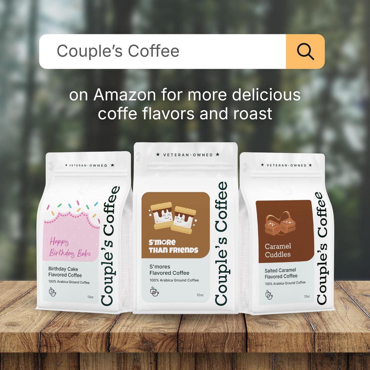 Couple's Coffee Co. gift-ready packaging appeals to thoughtful buyers.