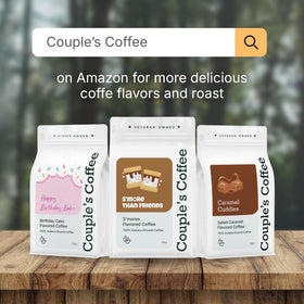 Couple's Coffee Co. gift-ready packaging appeals to thoughtful buyers.