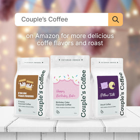 Couple's Coffee Ground Coffee roast room fresh and inviting.
