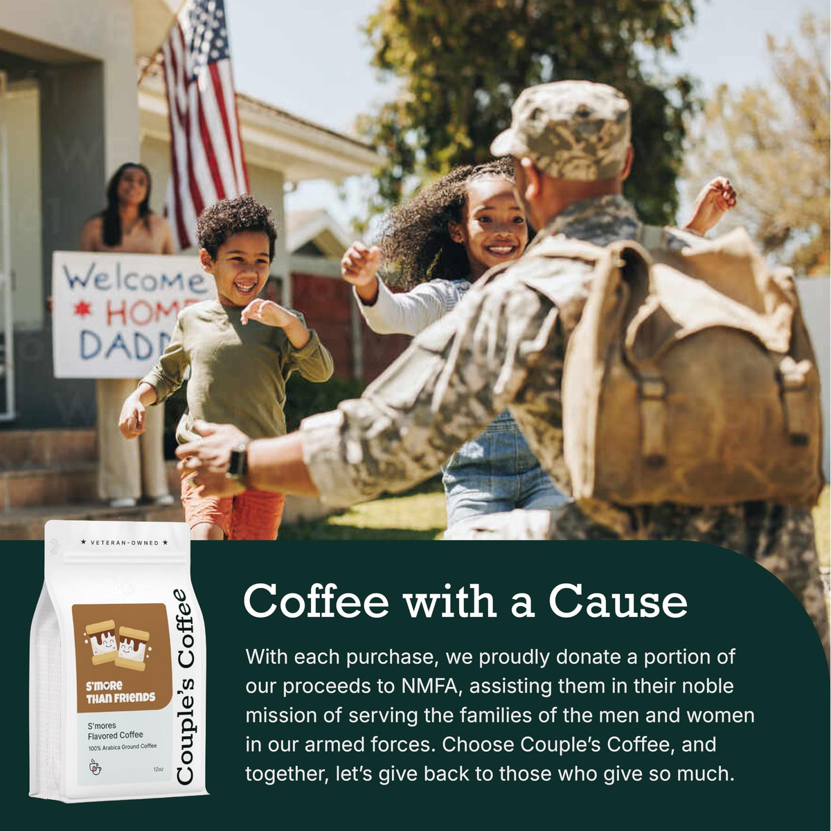 Couple's Coffee Co. morning ritual image suggests sharing a moment.
