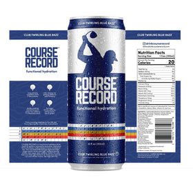 Course Record variety pack cans demonstrates versatile flavors for quick hydration before, during, or after play.