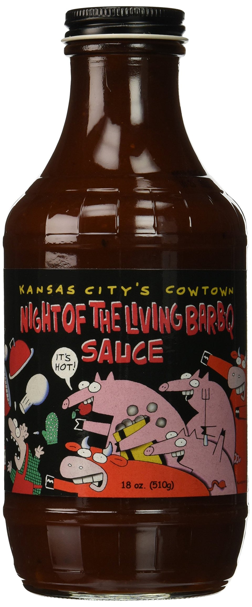 Cowtown Night Of The Living BBQ Sauce bottle delivers bold heat for grilled beef