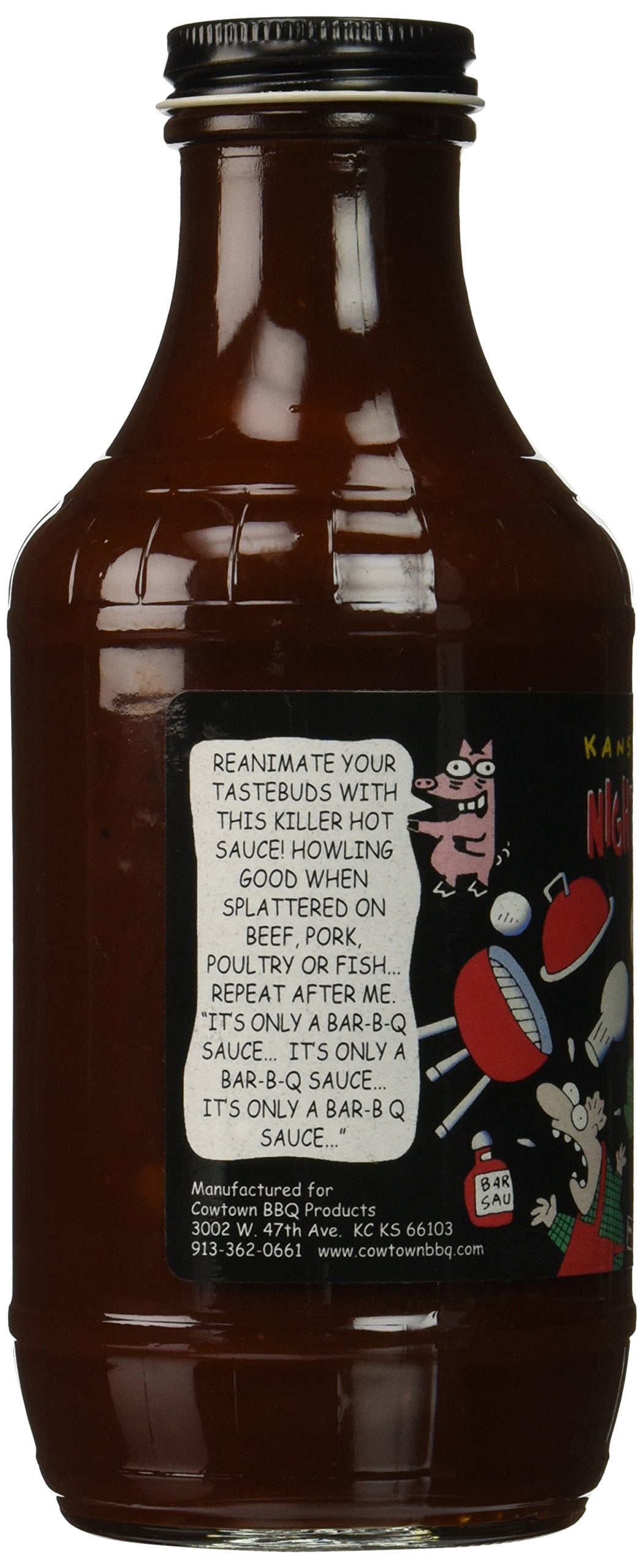 Cowtown Night Of The Living BBQ Sauce label closeup highlights award-winning flavor