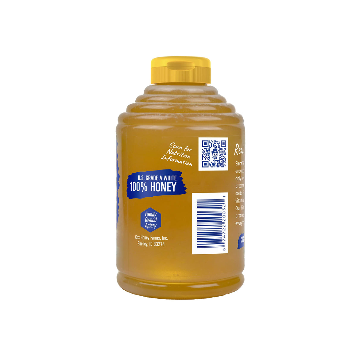 Cox's Honey raw unfiltered 32oz bottle preserves natural pollen and enzymes.
