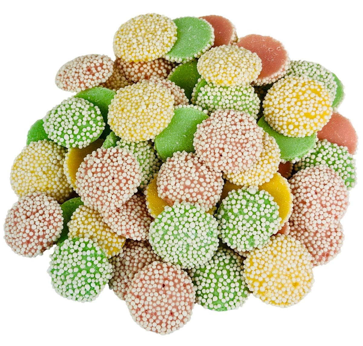 Cozy Confections pastel mint nonpareils provide a minty, creamy crunch for desserts and snacks.