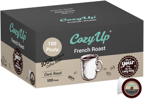 Cozy Up French Roast pod pack in USA, bold aroma for mornings.