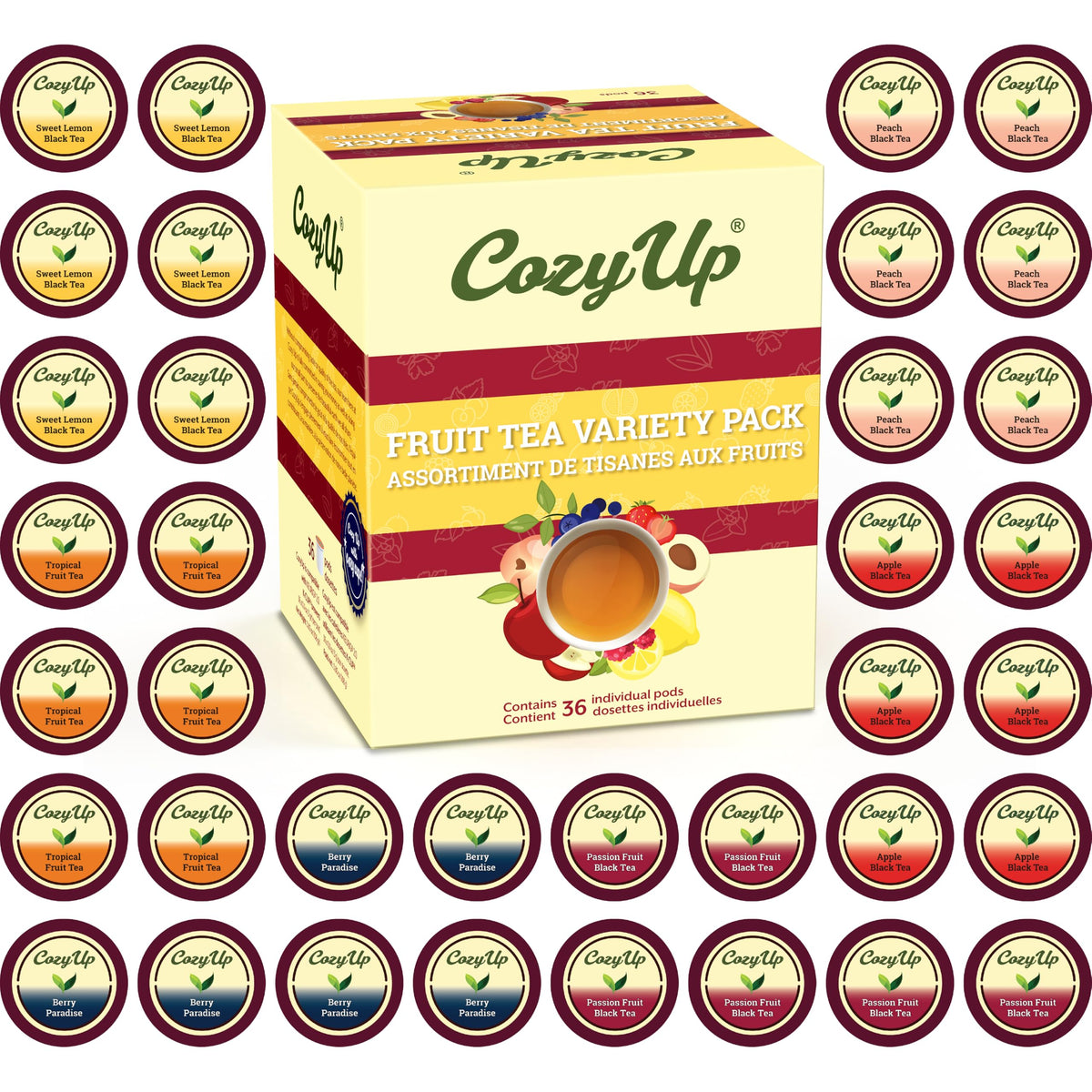 Cozy Up Lemon Black Tea Pod for quick iced tea on hot days.