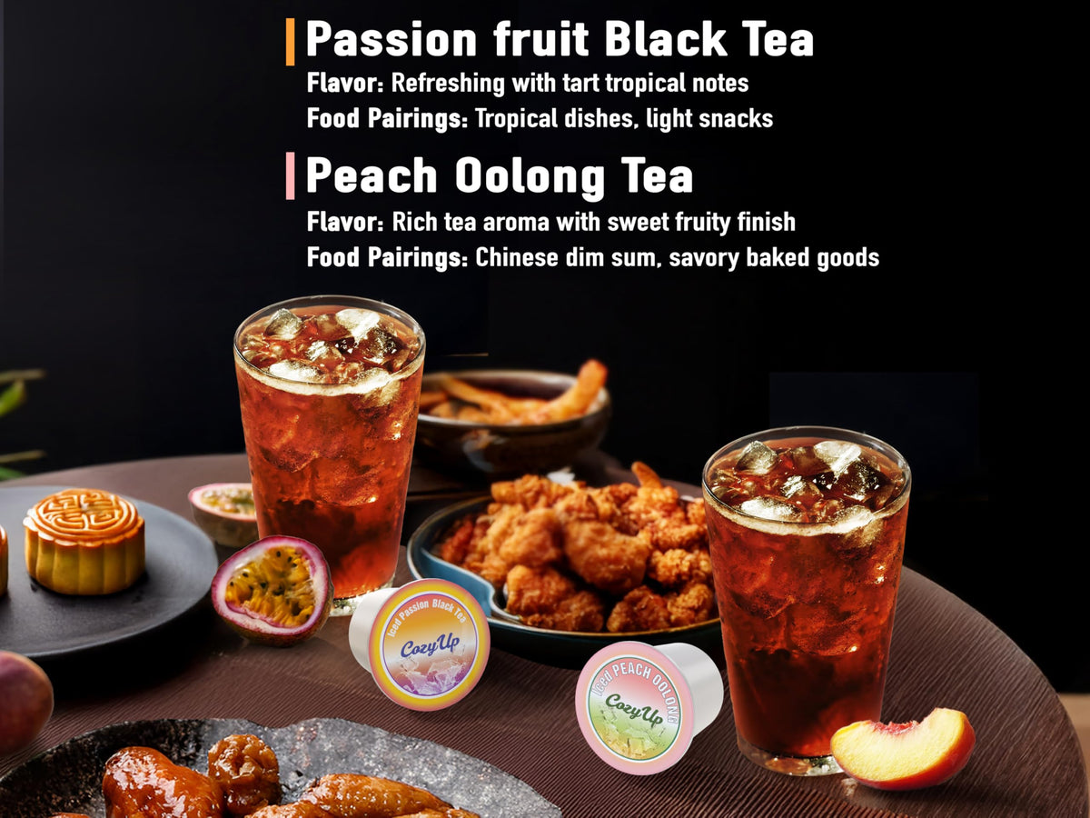 Cozy Up Passion black tea pod with bold, aromatic flavor.