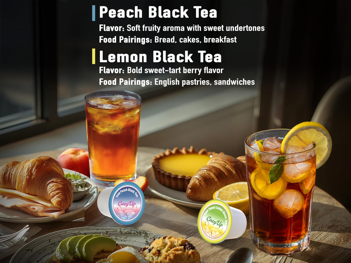 Cozy Up Passion Fruit Black Tea Pod adding exotic fruit depth to iced tea.
