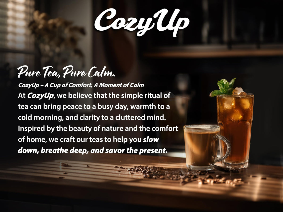 Cozy Up Peach black tea pod delivers bright, fruity aroma.