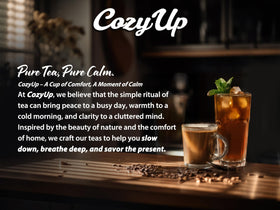 Cozy Up Peppermint Tea K-Cup Pods closeup-leaf focuses on whole peppermint for natural flavor