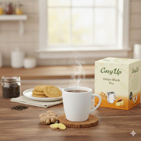 Refreshingly spicy finish from Cozy Up Ginger Black Tea K-Cups.