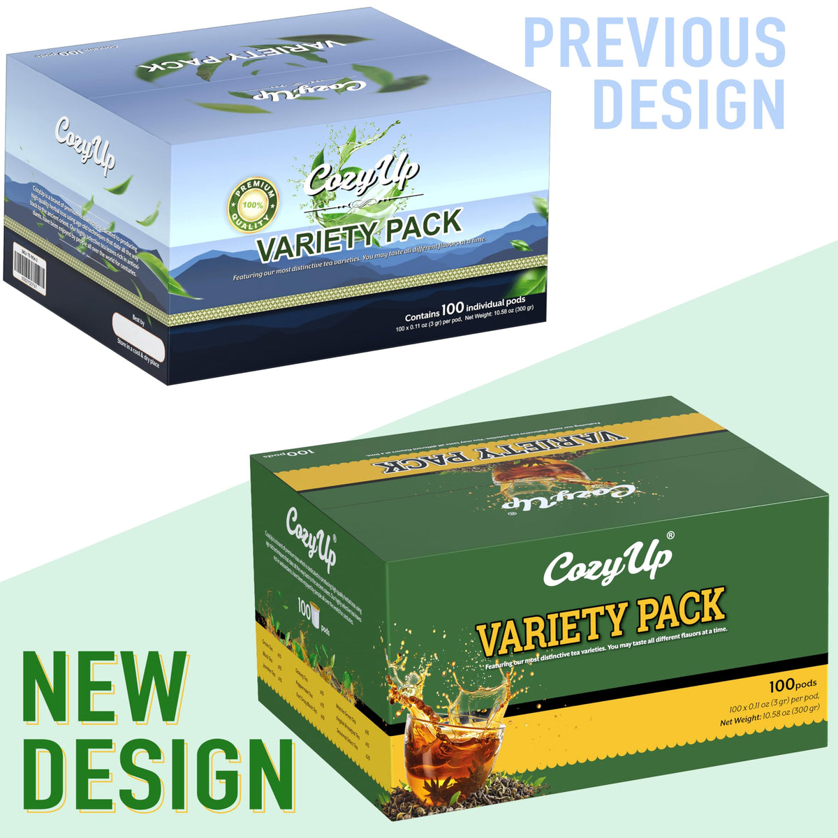 Cozy Up 100-count K-Cups closeup highlights convenient single-serve brewing