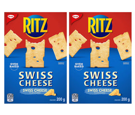 Christie RITZ Swiss Cheese crackers front view, ideal for quick snacking.