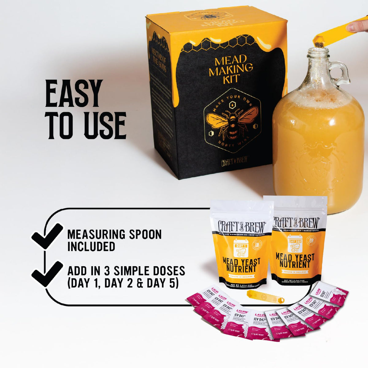 Craft A Brew bulk nutrient kit image shows up to 10 gallons capacity.