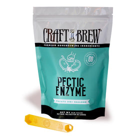 Craft A Brew pectic enzyme bottle helps clarity during fruit wine fermentation.