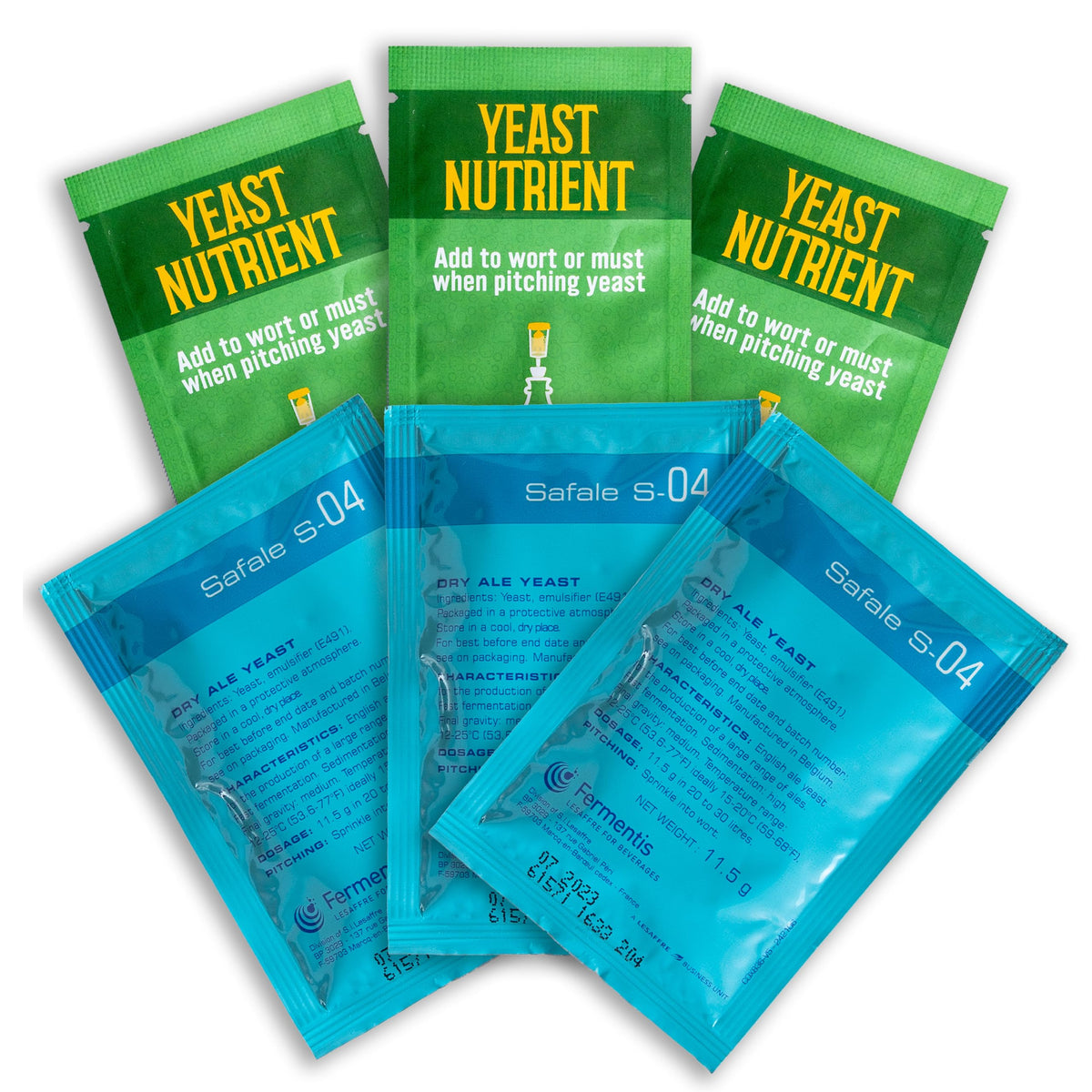 Craft A Brew Safale S-04 dry yeast bottle showing clear sediment for English ale fermentation.