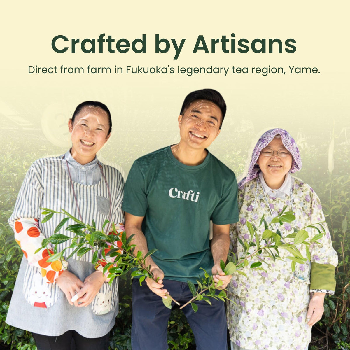 Crafti artisan-ground matcha processed by Japanese farming families to preserve tradition.