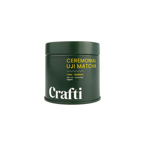 Crafti matcha latte ready for café-style beverages with rich crema and vibrant color.