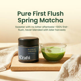 Crafti unsweetened matcha delivers authentic taste without added sugars for health-conscious sipping.