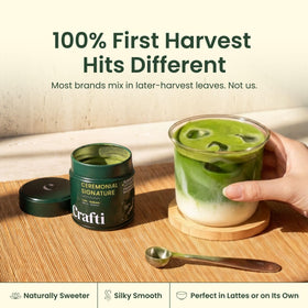 Crafti matcha whisk preparation showing traditional method for smooth froth