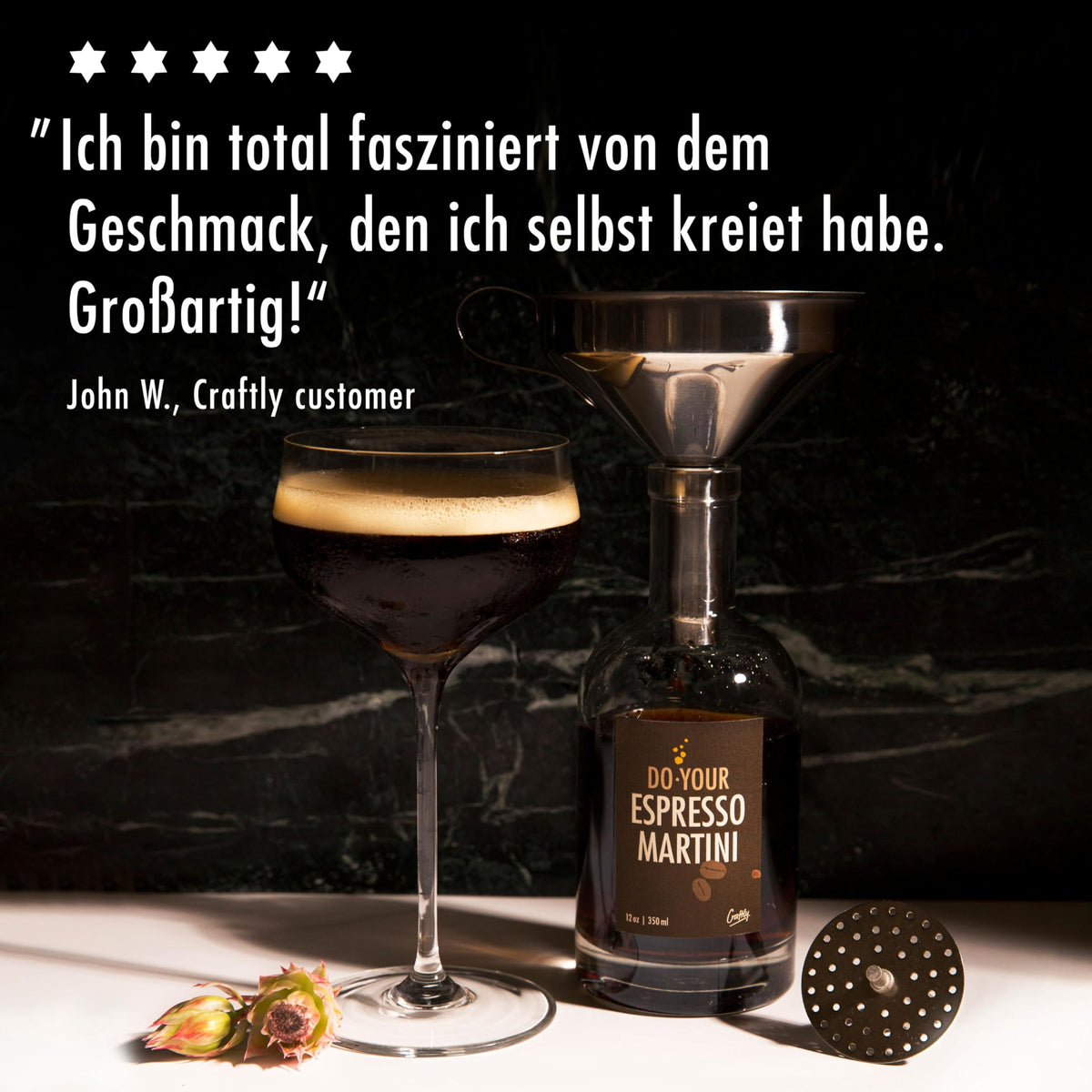 Craftly Espresso Martini Infusion Kit classic blend for a balanced cocktail base