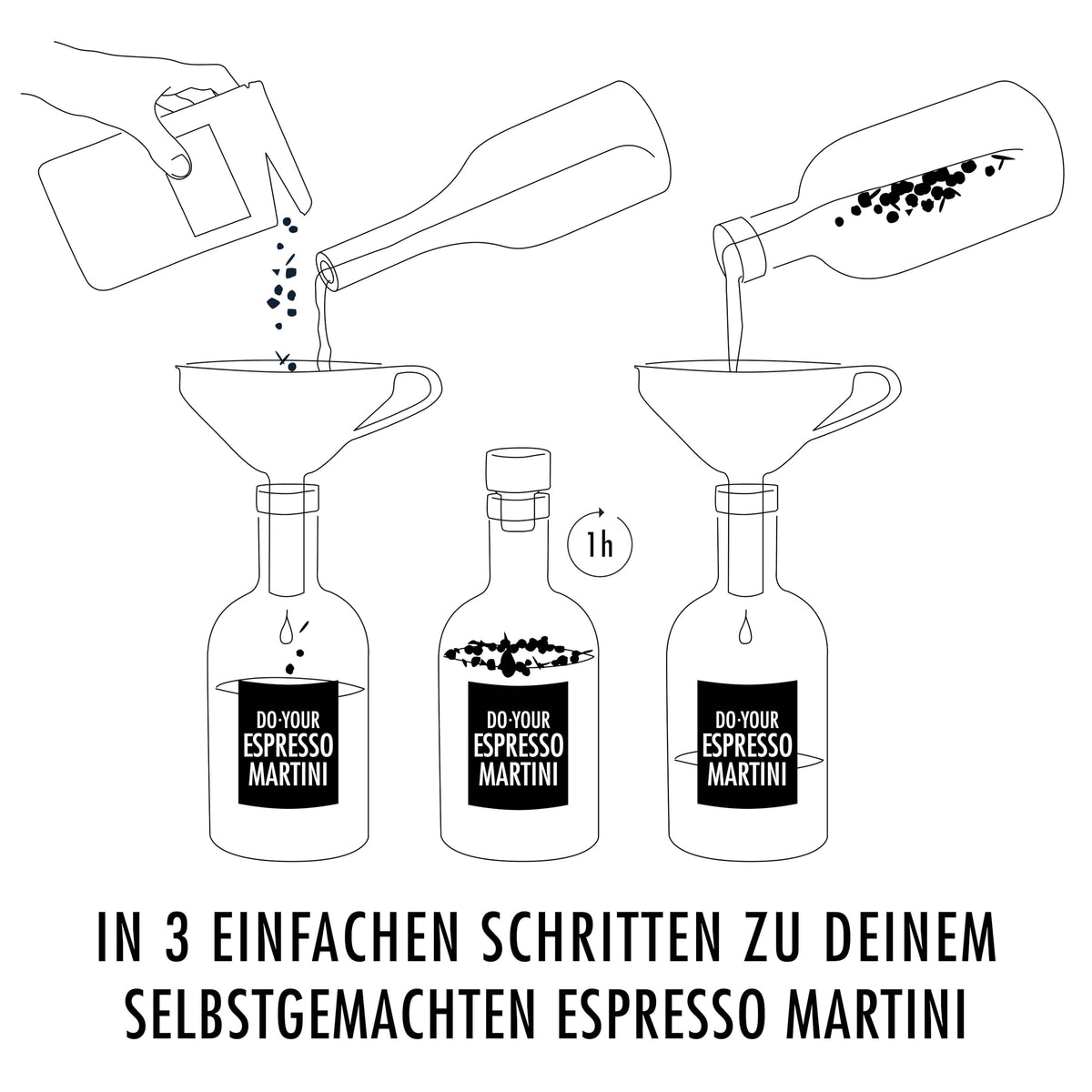 Craftly Espresso Martini Infusion Kit customizable labels for personalizing gifts