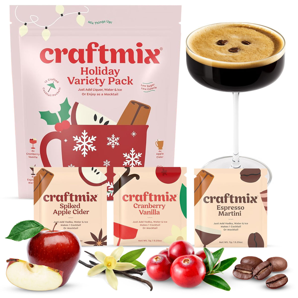Craftmix Apple Cider packet for quick, flavorful drinks at home