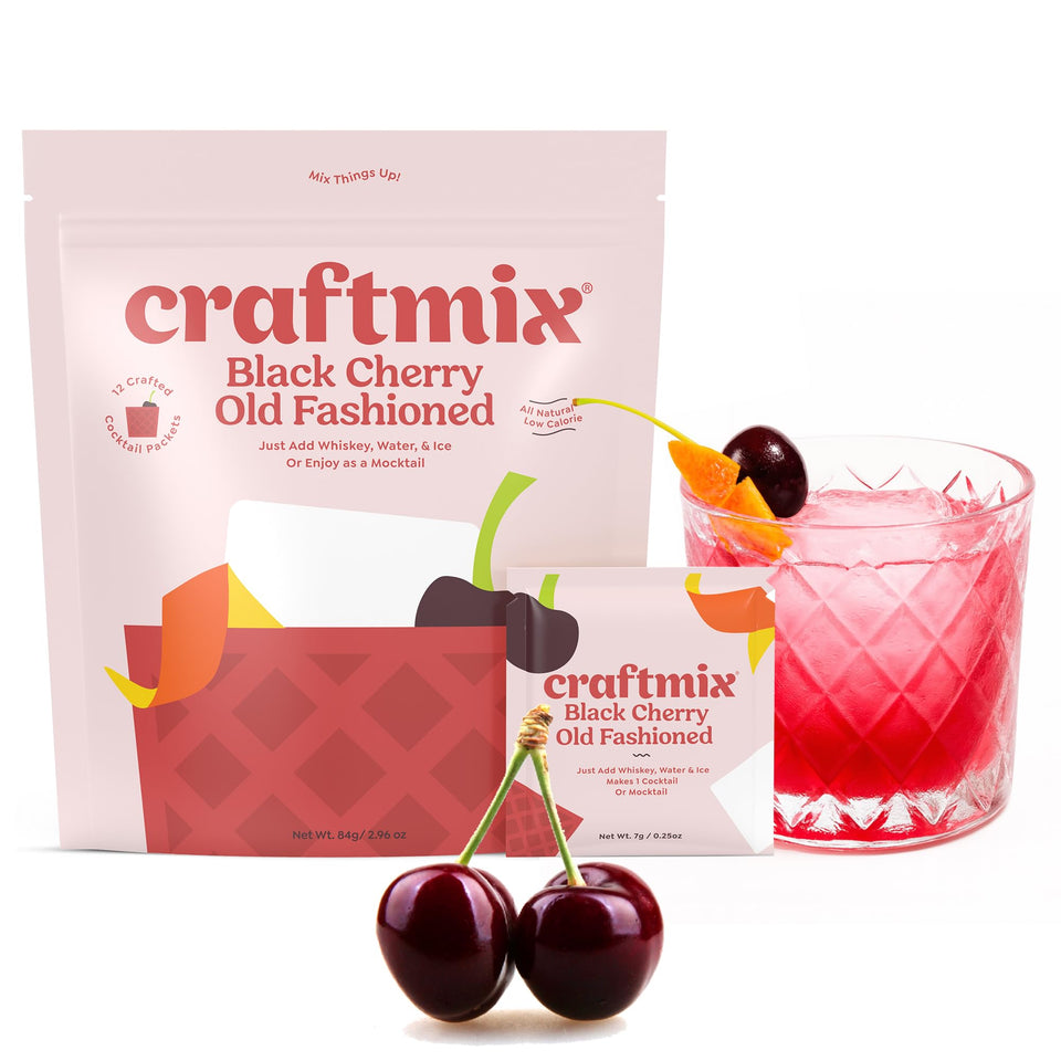 CraftMix Black Cherry Old Fashioned packet for quick flavor at home.