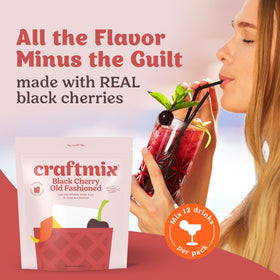 CraftMix flavor packet arranged shows natural ingredients and real fruit flavor.
