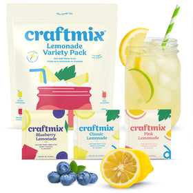 Craftmix lemonade variety pack featuring three flavors for easy hydration.