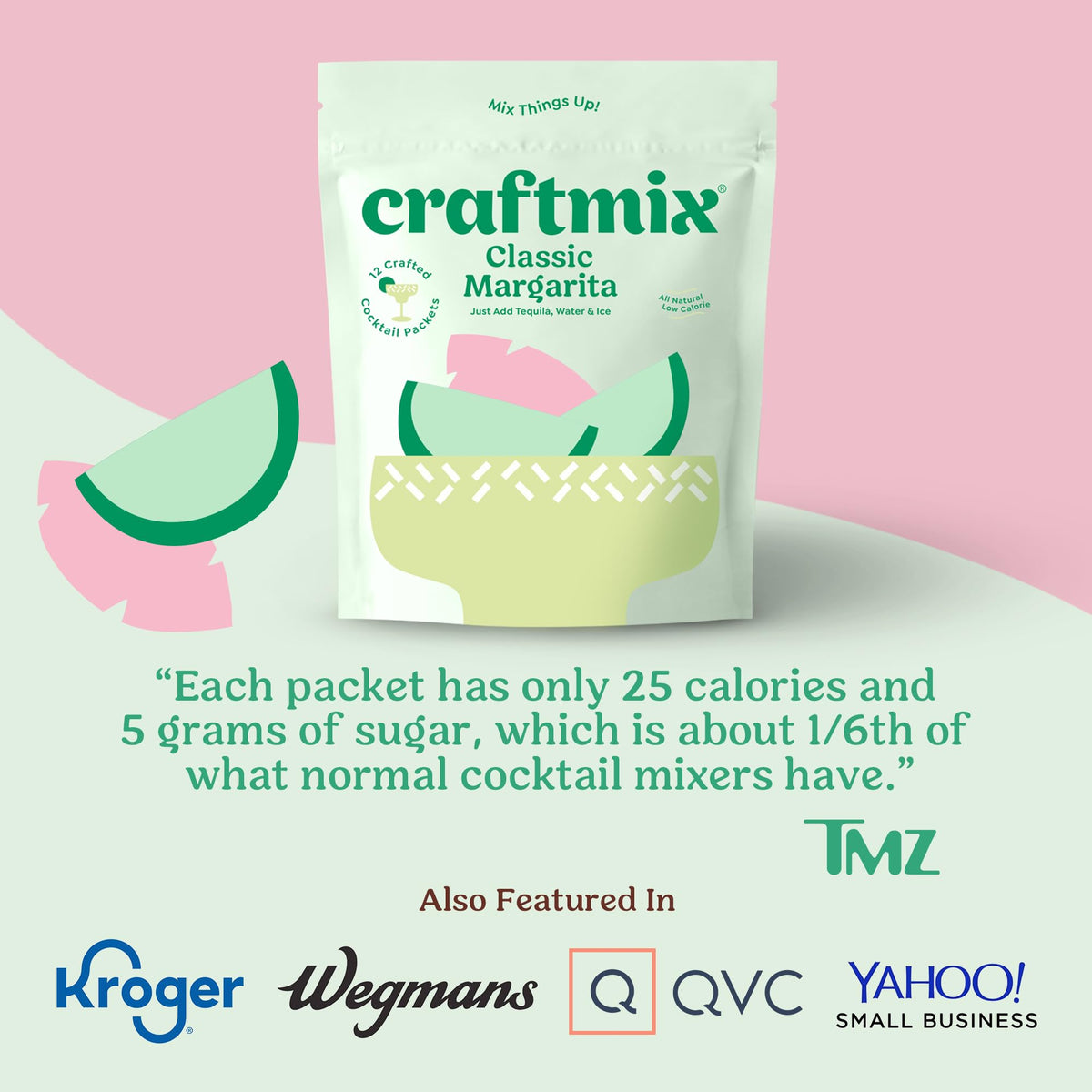 Craftmix Margarita on-the-go pack with pre-measured packets.