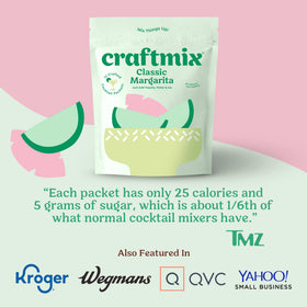 Craftmix Margarita on-the-go pack with pre-measured packets.