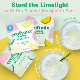 Craftmix Margarita Pack Skinny offers low-calorie options for light cocktails.