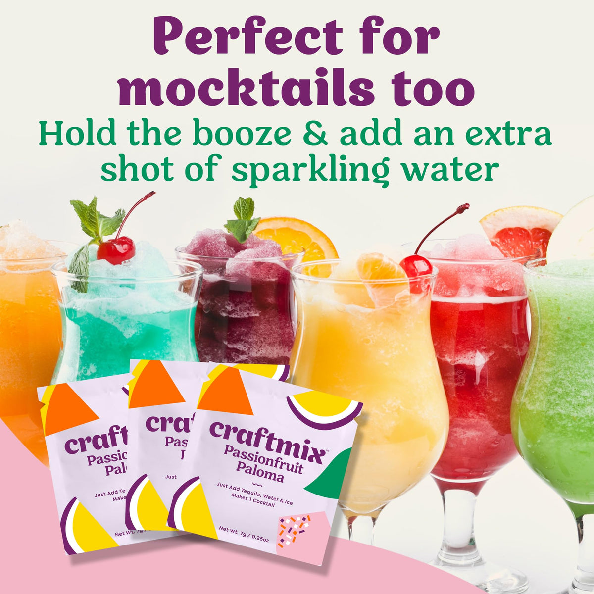 CRAFTMIX Passionfruit Paloma kit with ingredients highlights clean label appeal
