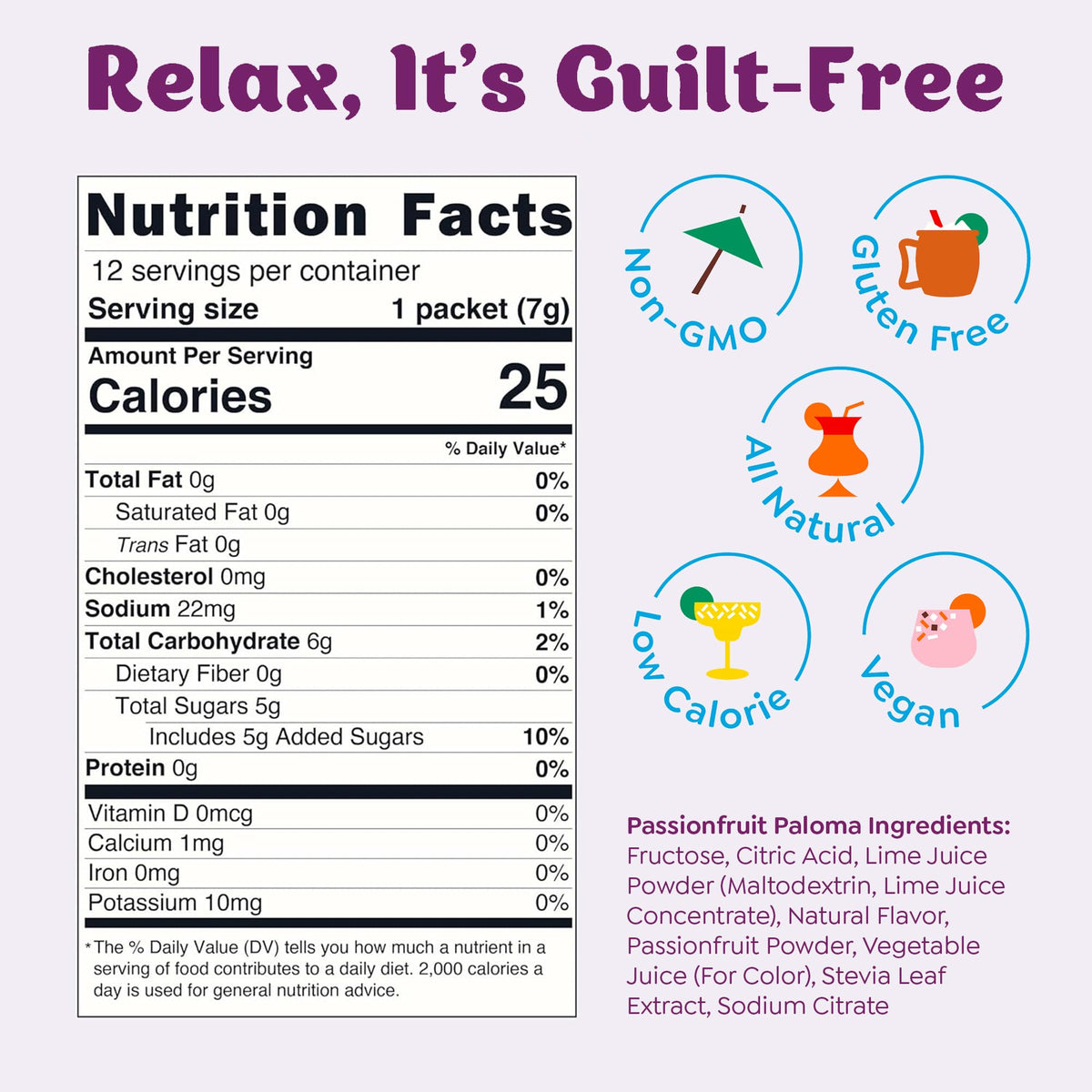 CRAFTMIX Passionfruit Paloma mocktail ready mix for a guilt-free option