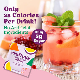 CRAFTMIX Passionfruit Paloma single-serve packet ready for on-the-go