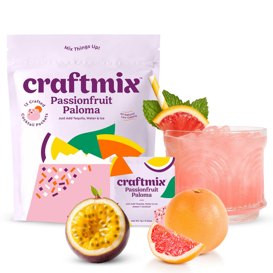CRAFTMIX Passionfruit Paloma packaging ready for quick flavor boost
