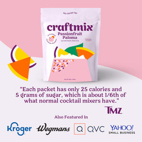 CRAFTMIX Passionfruit Paloma party favor packaging ready for gifting