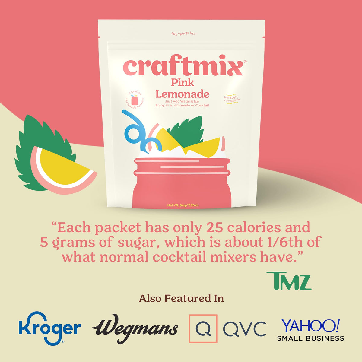 CRAFTMIX Pink Lemonade dairy-free and soy-free single packet