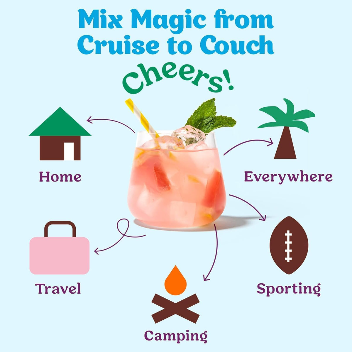 Craftmix ready-to-serve-mocktail in a chilled glass.